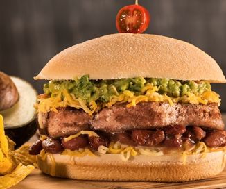 Hamburguesa de cerdo a la mexicana